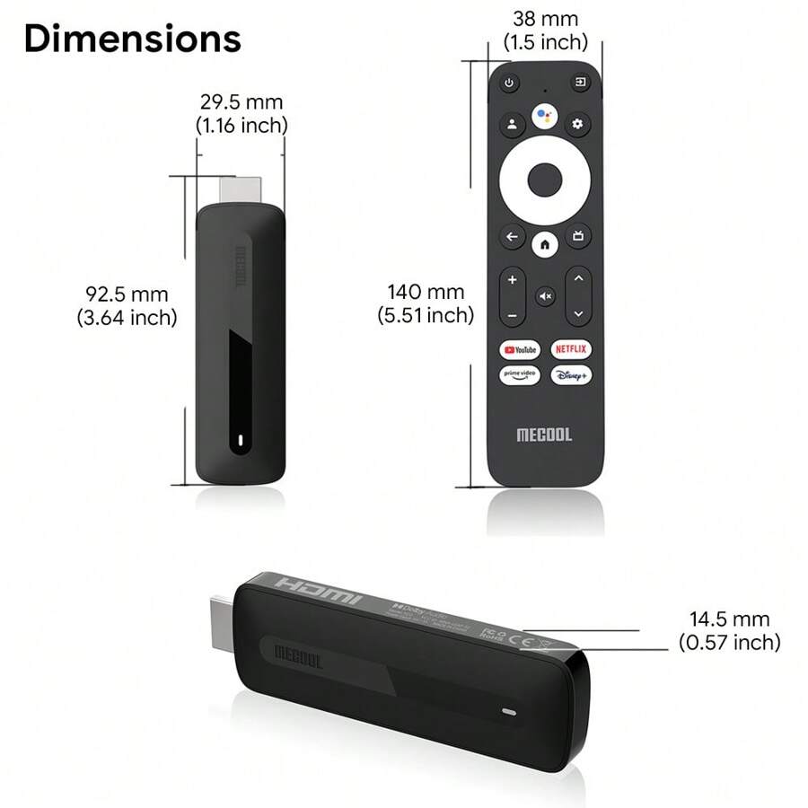 MECOOL 1 Pc MECOOL KD3 TV Stick With TV OS Android 11 2GB DDR4 RAM ...