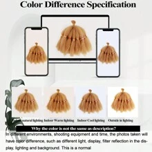 Springy Afro Twist Hair Marley Twist Braiding Hair Pre-Separated Kinky Twist Hair Braids Afro Kinky Bulk Afro Curly Synthetic Hair Short 12/16/24" Crochet Braiding Hair Extensions For American Women - Linen Brown - View 6