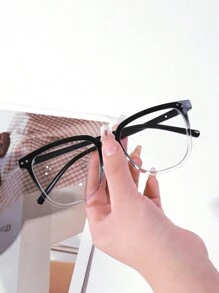 1 cặp kính mắt có chi tiết đinh tán màu gradient, quà tặng cho cha, quà tặng cho giáo viên, quà tặng cho phụ nữ, quà tặng vui nhộn, quà tặng cho chị em, quà tặng cho bạn thân, phụ kiện kính cho phụ nữ - màu đen - Xem 7