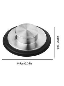 2pcs Stainless Steel Sink Strainer, Garbage Disposal Stopper For Kitchen Sink Drain (8cm) - Black - View 7