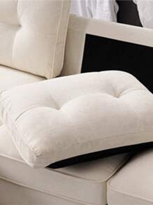 LEISLAND Sectional Couch W/Chaise Sleeper,  Reversible Chenille Small L Shape Sofa Couch, Sofa With Chaise  Mid-Modern Century Couch With Removable And Washable Cushions - White - View 3