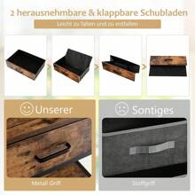 Console Table With Drawer And Shelf, Narrow Hallway Table With Metal Frame, Industrial Entrance Table For Living Room And Hallway, 100x30x80 Cm (2 Drawers, 2 Shelves)