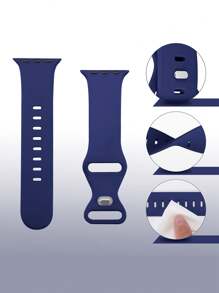 Set 2 in 1 con cinturino e custodia, cinturino sportivo in silicone morbido e confortevole di colore blu, custodia con protezione dello schermo in vetro temperato ultra sottile, compatibile con Apple Watch Series Ultra/SE/11/10/9/8/7/6/5/4/3/2/1, compatibile con cinturini da 38/40/41/42/44/45/46/49mm