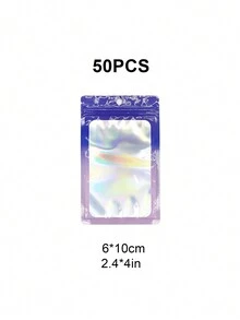 50 cái Có thể khóa lại được Mylar Khóa zip Túi , Ảnh ba chiều Biến đổi dần Túi Với Lau cửa sổ , bao bì Túi đựng Buổi tiệc Túi Túi Đối với Món ăn , Ngày lễ tình nhân Túi quà tặng Sô cô la Bao bì , Đa chức năng Túi bảo quản Túi đi biển bờ biển Khăn đi biển Hộp đựng bờ biển Phụ kiện bờ biển chất liệu Ngày lễ Cái túi Ngày lễ Cho mùa hè Đối với Kỳ nghỉ - Màu tím - Xem 6