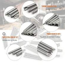 50pcs 75mm Extra Long Screwdriver Drill Bit Set, Including Torx/Star Shaped, Hexagonal, Plum Blossom, Cross & Slotted Driver Bits - Blue - View 5