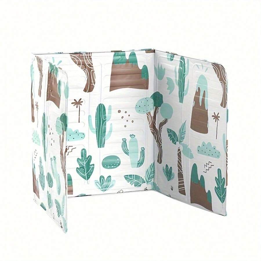 1pc Kitchen Heat-Resistant Oil Splash Guard For Gas Cooker Stove, Aluminum Foil Oil Splatter Guard For Frying Cooking, Water & Oil Proof Sink Splash Guard Board - Green - View 1