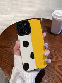 WeiMi 1pc Soft Silicone Anti-Fall Phone Case With Cow Print Design Compatible With IPhone And Samsung 15/15 Plus/15 Pro/15 Pro Max - Multicolor - View 2