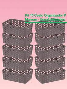 Storage And Organizer Bins - 鏽棕色 - 查看 1