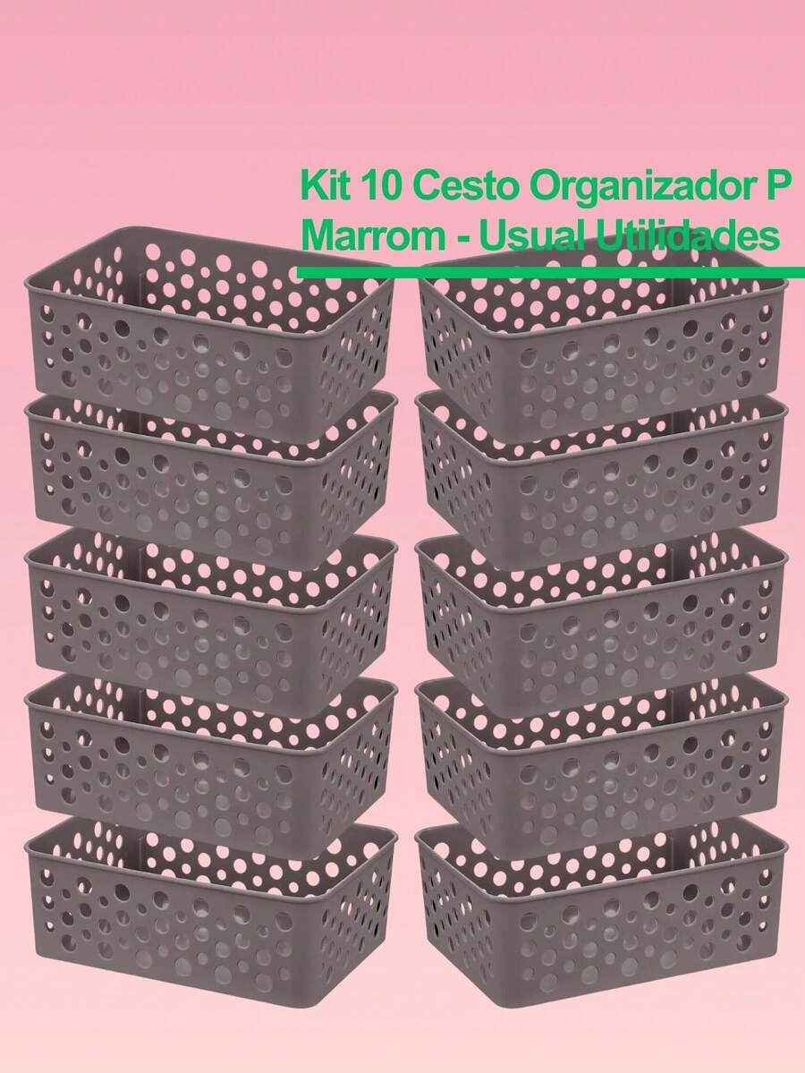 Storage And Organizer Bins - 鏽棕色 - 查看 1