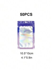 50 cái Có thể khóa lại được Mylar Khóa zip Túi , Ảnh ba chiều Biến đổi dần Túi Với Lau cửa sổ , bao bì Túi đựng Buổi tiệc Túi Túi Đối với Món ăn , Ngày lễ tình nhân Túi quà tặng Sô cô la Bao bì , Đa chức năng Túi bảo quản Túi đi biển bờ biển Khăn đi biển Hộp đựng bờ biển Phụ kiện bờ biển chất liệu Ngày lễ Cái túi Ngày lễ Cho mùa hè Đối với Kỳ nghỉ - Màu tím - Xem 8