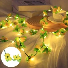1 hộp đèn dây hoa theo chủ đề mùa xuân với hoa mô phỏng, có sẵn trong AC, năng lượng mặt trời và USB, chống thấm nước liên tục, nhiều tùy chọn màu sắc, thích hợp cho sân ngoài trời, trang trí nhà cửa, phòng, khách sạn, tiệc tùng, đám cưới, lễ hội, còn được gọi là dây đèn trang trí, đèn dây hoa, dây đèn trang trí, đèn chiếu sáng ngoài trời cho lối đi trong vườn, sân, hiên - ánh sáng trắng ấm áp - Xem 3