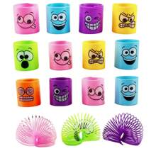 12入組彩虹迷你彈簧玩具,魔術彩虹彈簧塑料彈簧玩具,適用於情人節糖果禮袋禮物、課堂獎品、生日禮物等 - 彩色 - 查看 1