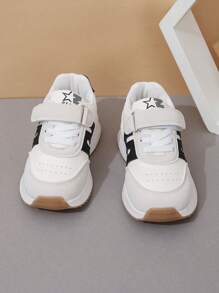 1 双时尚幼儿男童钩环运动鞋，婴儿休闲运动鞋，1-3 岁 - 黑色 - 查看 3