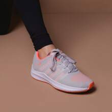 Women Wedge Sneakers - 橙色和玫瑰色 - 查看 4