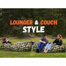 Inflatable Lounger Air Sofa Chair–Camping & Beach Accessories–Portable Water Proof Couch For Hiking, Picnics, Outdoor, Music Festivals & Backyard–Lightweight And Easy To Set Up Air Hammock - 綠色 - 查看 7
