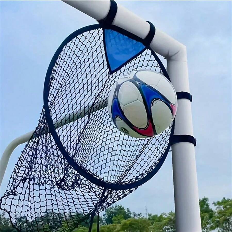 1入組足球訓練器材,帶網狀目標板用於練習射門、任意球和訓練,適用於校園和公園練習,足球運動配件 - 黑色 - 查看 1