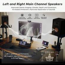 Starfavor Passive Bookshelf Speakers,2 Way Home Stereo Speakers,Passive Speakers Pair For Desktop Stereo Or Home Theater Surround Sound,Boost Bass,4-Inch Woofer And 1.5" Aluminum Tweeter - 黑色 - 查看 2