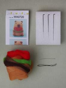 Paquete De Material De Bricolaje Hecho A Mano De Fieltro De Lana De Nutria - Multicolor - Ver 4