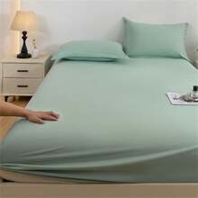 1入組防水床單，簡約純色床罩，分離污垢，可機洗 - 彩色 - 查看 7