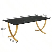 Tribesigns Executive Desk, 63" W X 31.5" D Large Office Desk, Modern Computer Desk Conference Table Meeting Room Table, Business Furniture For Home Office Decor Furniture
