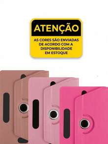 Capa Giratória + Película Para Tablet Multilaser M7s Go - Tons de rosa - Visão 2