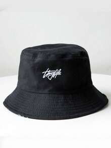 Street 1pc Women's Sun-Protective Foldable Bucket Hat - Black - View 4