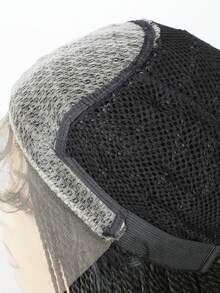 28英寸编织假发合成9 X 6蕾丝前假发有婴儿发辫,有水波卷发,可打造长编织假发 - 黑色 - 查看 7