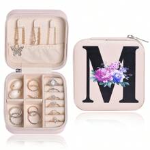 Travel Jewelry Box Jewelry Storage Box Jewelry Box, Essential Accessories For Travel Honeymoon, Bridesmaid Proposal Gift, Wedding Engagement Gift, Small Mini Earring Ring Jewelry Box Storage Box Without Mirror-Pink(Jewelry  Not  Included) - Pink - View 10