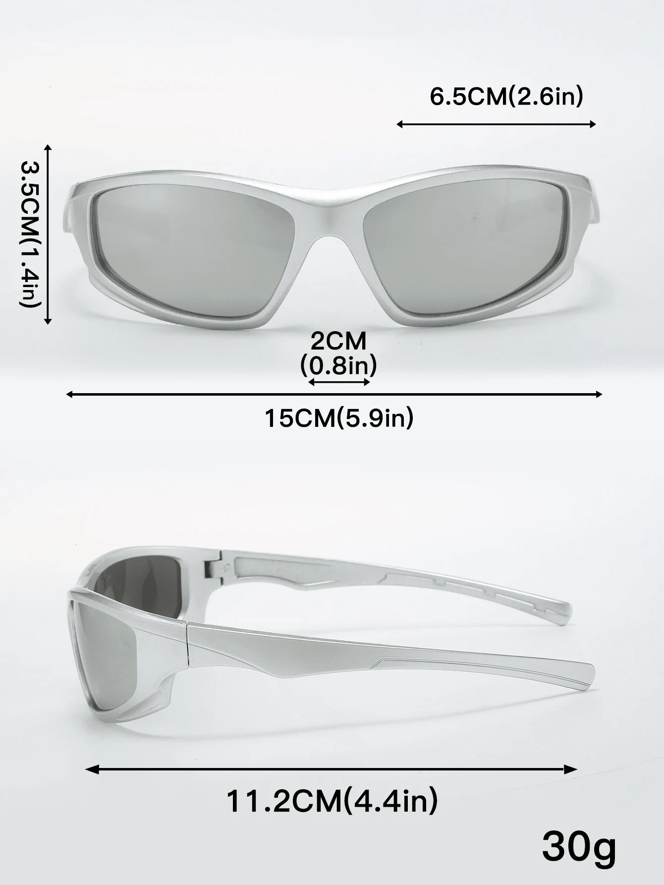 1pc Outdoor Sports Fashion Y2K Style Rimless Fashion Glasses For Women