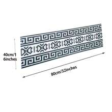 黑白色走廊地毯,波西米亞洗腳墊帶橡膠襯墊,走廊防滑地毯,農舍式地毯跑道,適用於廚房、洗衣房、入口處和臥室 - 黑與白 - 查看 2