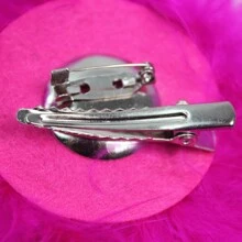 Pink Feather Brooch - Hot Pink - View 4