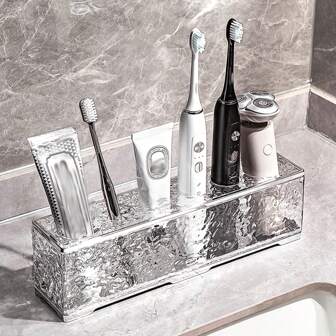 1 件豪华牙刷架浴室收纳架，壁挂式家居浴室装饰秋季装饰返校