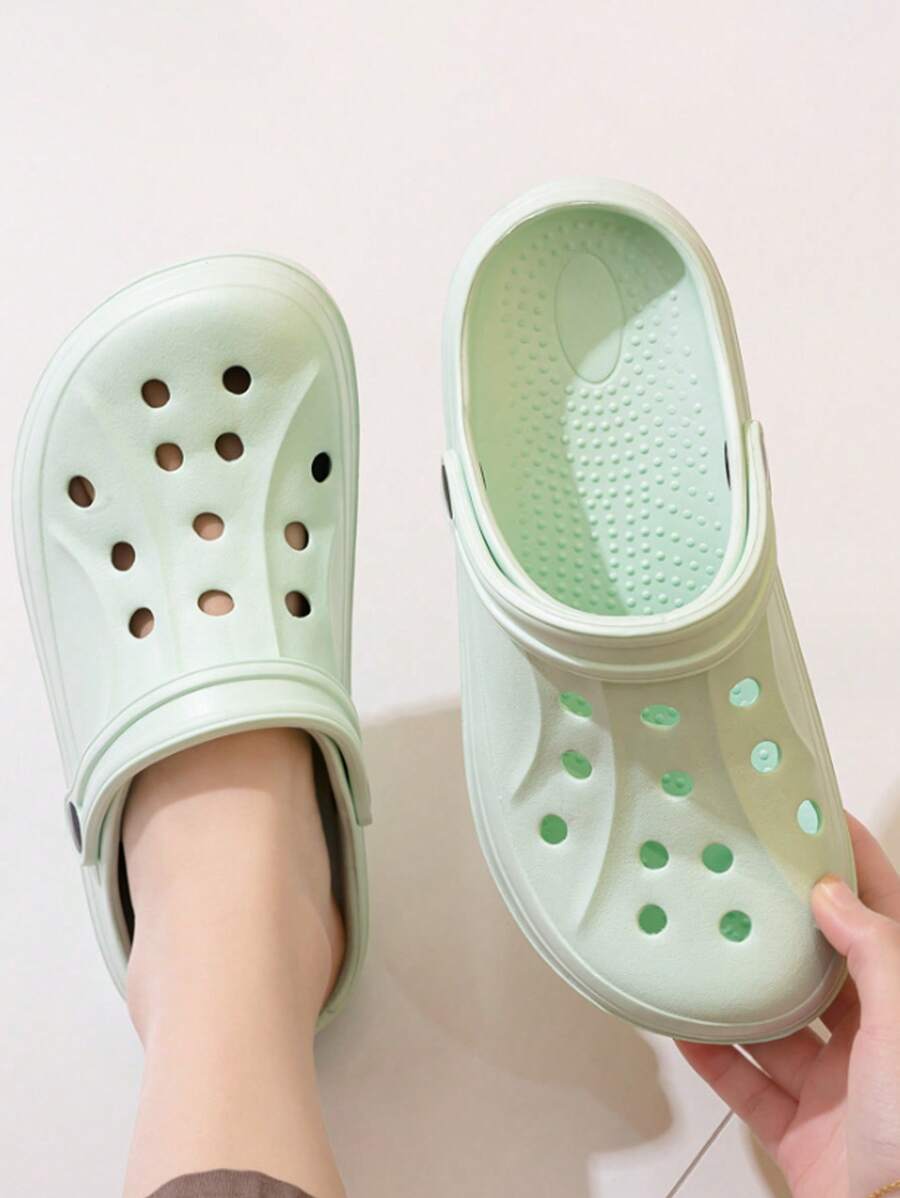 2024 Của phụ nữ Đúng mốt Xu hướng: Cắt giảm Dép xăng đan , Đơn giản , Lý tưởng Đối với Trẻ NỮ , Không trượt , Dày , Ngoài trời Thoải mái Mùa hè Giày dép - màu xanh lá - Xem 1