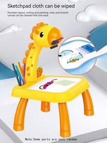 Projection Painting Table - Children's Music And Intelligent Multi-Functional Writing Table Doodling Learning Painting Toys, Painting Set Table, Educational Board Learning Tool - Children's Day/Halloween/Thanksgiving/Christmas Gift - Multicolor - View 9