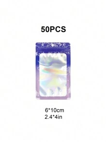 50 cái Có thể khóa lại được Mylar Khóa zip Túi , Ảnh ba chiều Biến đổi dần Túi Với Lau cửa sổ , bao bì Túi đựng Buổi tiệc Túi Túi Đối với Món ăn , Ngày lễ tình nhân Túi quà tặng Sô cô la Bao bì , Đa chức năng Túi bảo quản Túi đi biển bờ biển Khăn đi biển Hộp đựng bờ biển Phụ kiện bờ biển chất liệu Ngày lễ Cái túi Ngày lễ Cho mùa hè Đối với Kỳ nghỉ - Màu tím - Xem 9
