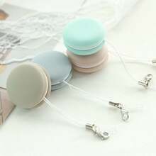 1pc Macaron Shaped Phone Screen Cleaner/Cloth Glasses Camera Lens Cleaning Tool, Keychain Pendant - Baby Blue - View 5