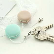 1pc Macaron Shaped Phone Screen Cleaner/Cloth Glasses Camera Lens Cleaning Tool, Keychain Pendant - Baby Blue - View 6