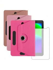 Capa Giratória + Película Para Tablet Multilaser M7s Go - Tons de rosa - Visão 6