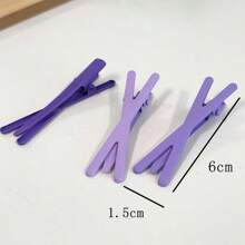 3件套甜美渐变十字发夹，适合日常佩戴，包含发夹、刘海夹和糖果色发夹，是女孩和女士日常佩戴的理想之选。爪夹发夹，发卡，学生用品，发饰，头部饰品，女士发饰 - 彩色 - 查看 9