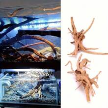 1根水族箱漂流木,自然樹幹漂流木,水族箱自然樹幹漂流木,魚缸造景裝飾,聖誕禮物 - 米色 - 查看 2