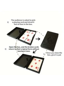 Card Restoration, Magic Dream Box, Magic Props, Close-Up Torn Paper Restoration Box. Suitable For Performing At Family And Friends Gatherings - Black - View 7