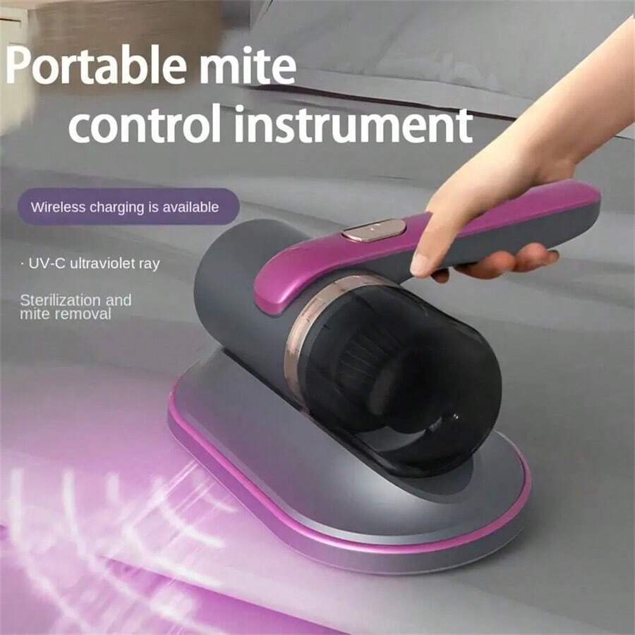 1pc Handheld Uv Disinfection Wax Remover For Household, Bed Cleaning Small Appliance, Vacuum Cleaner - Black - View 1