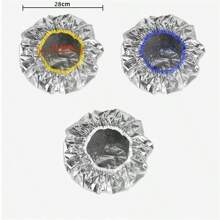 Có thể tái sử dụng Nhiệt Giấy nhôm Sâu Điều hoà Không thấm nước Tóc Hấp Mũ lưỡi trai - Màu xanh lam - Xem 2