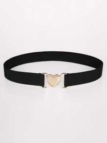 Plus Size Elastic Women Belts 1 PC Fashionable Y2K 1.2inch Thin Skinny Black Casual Waistband Belts With Golden Silvery Buckle For Jeans Dresses Coat Pants Valentine's Day Gift Accessories Summer, School Fall, Autumn, Halloween - Multicolor - View 18