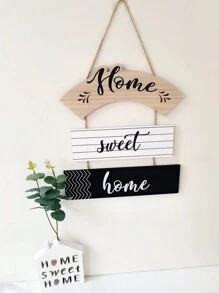 1pc English Letter String Plaque, Wall Decoration Hanging Ornaments, Warm Home Decoration, Heartwarming Sign,Home Decor ,Room Decor,Wall Decor Gifts Birthday Graduation Kitchen Decor