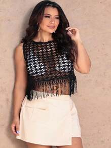 Women Tank Tops & Camis - 黑色 - 查看 1