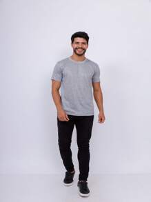 Men T-Shirts & Tanks - 灰色 - 查看 2