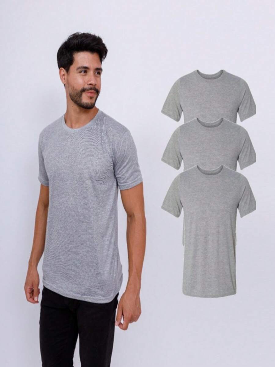 Men T-Shirts & Tanks - 灰色 - 查看 1