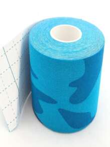 CINTA KINESIOLOGICA VENDAJE NEUROMUSCULAR TAPE CERTIFICADA - Azul y blanco - Ver 3