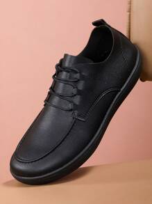 Zapatos De Hombre Mocasines Cómodos Y Transpirables De Punta Ancha, Zapatos Planos Con Puntera Ancha Y Sin Tacón Para Los Pies Descalzos, Zapatos De Gran Tamaño Para Hombre. - Negro - Ver 7